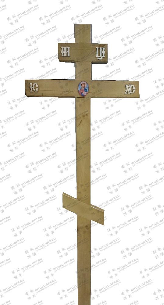 Крест сосновый с иконой (точка) 200смx65см