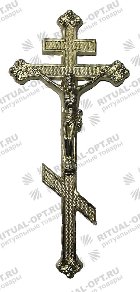 Крест пластмассовый 420х200мм распятие (метализ.)